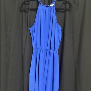Vibrant Blue Halter Dress